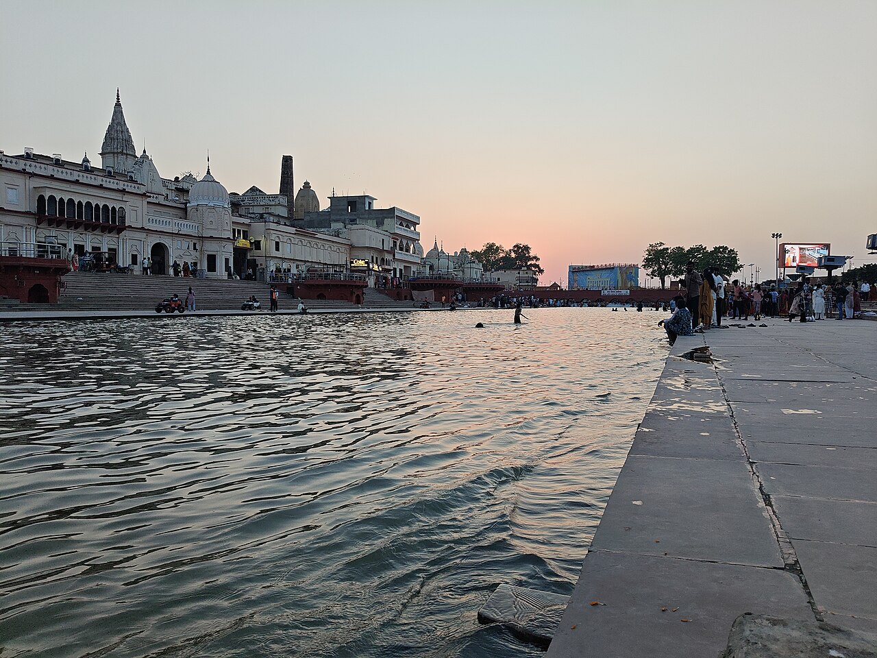 Saryu river ghats at Ram Ki Paidi, Ayodhya